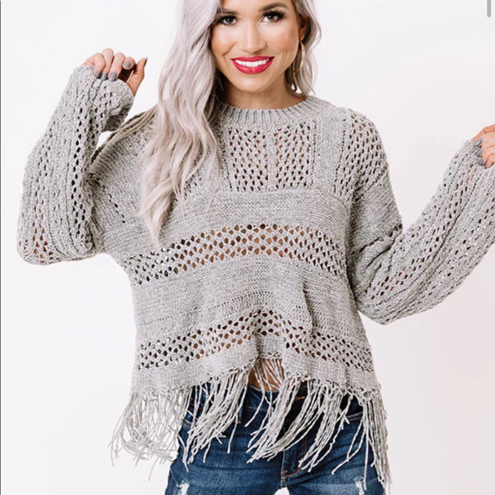 Impressions Know The Way Chenille Sweater Pear